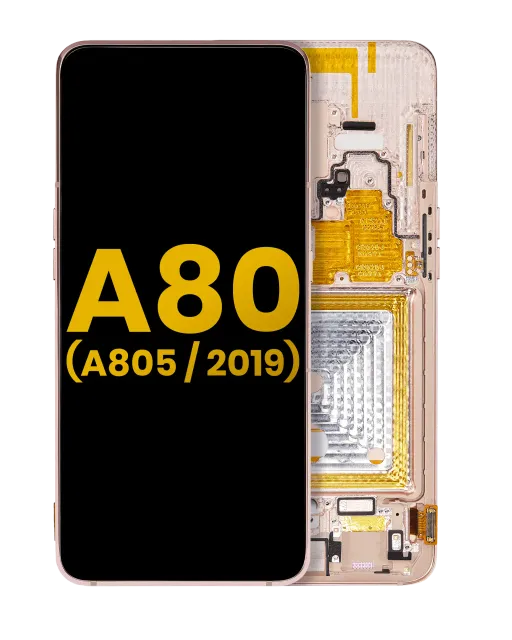 OLED displej s rámečkem pro Samsung Galaxy A80 (A805 / 2019) (repasovaný) (Angel Gold)