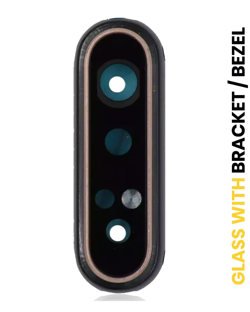 Sklíčko zadní kamery s držák / bezel pro Samsung Galaxy A80 (A805 / 2019) (černá)