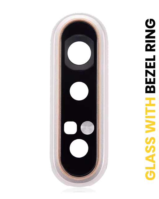 Sklíčko zadní kamery s držák / bezel pro Samsung Galaxy A80 (A805 / 2019) (Angel Gold)