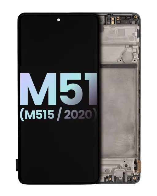 OLED displej s rámečkem pro Samsung Galaxy M51 (M515 / 2020) (Service Pack) (Celestial Black)