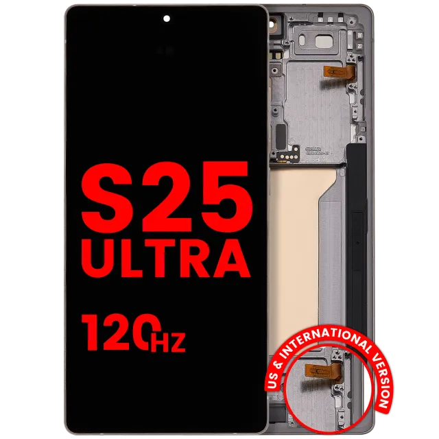 OLED displej s rámečkem pro Samsung Galaxy S25 Ultra 5G (US & International) (Aftermarket Pro) (120 Hz) (Titanium Pink Gold / Jade Green / Grey)