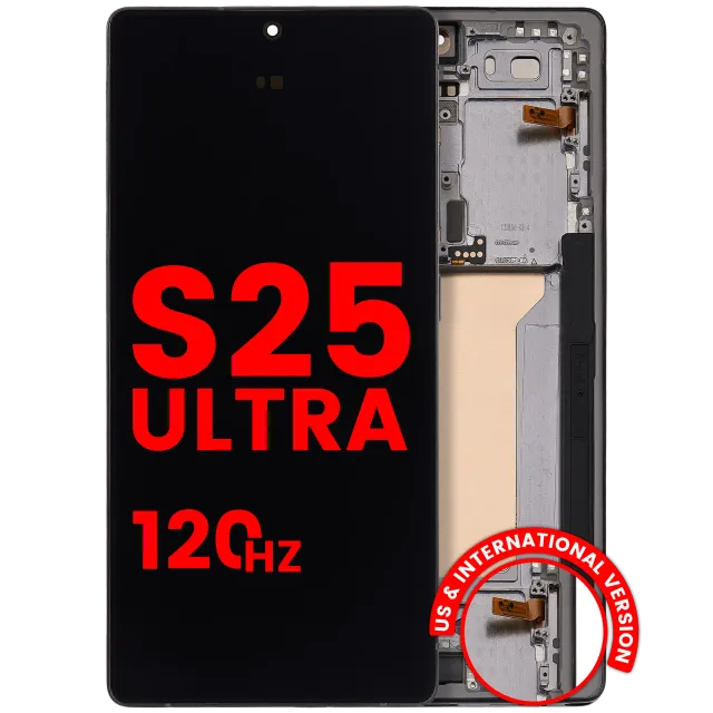 OLED displej s rámečkem pro Samsung Galaxy S25 Ultra 5G (US & International) (Aftermarket Pro) (120 Hz) (Titanium Jet Black)