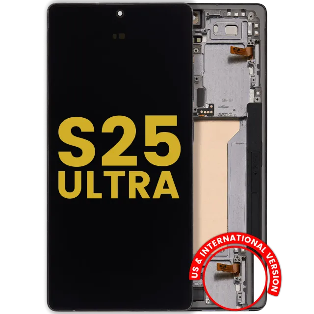 OLED displej s rámečkem pro Samsung Galaxy S25 Ultra 5G (US & International) (repasovaný) (Titanium Jet Black)