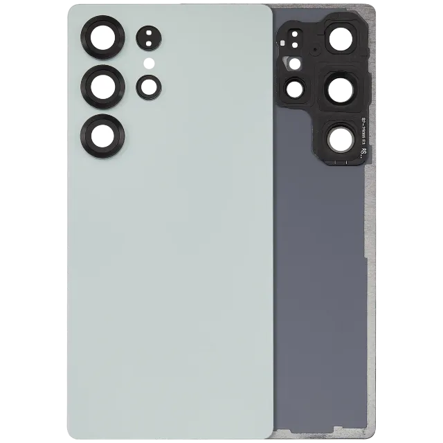 Zadní sklo se sklíčkem kamery pro Samsung Galaxy S25 Ultra 5G (bez loga) (Aftermarket Plus) (Titanium Jade Green)