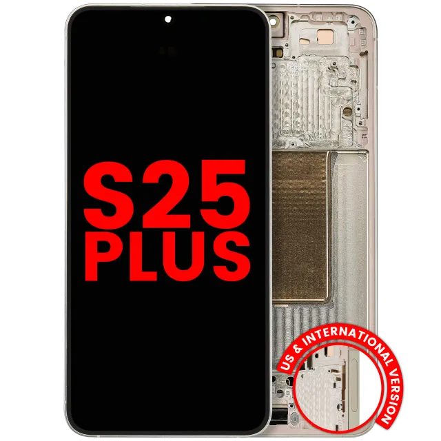 OLED displej s rámečkem pro Samsung Galaxy S25 Plus 5G (US & International Version) (Aftermarket Plus) (Pink Gold)