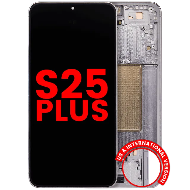 OLED displej s rámečkem pro Samsung Galaxy S25 Plus 5G (US & International Version) (Aftermarket Plus) (Silver Shadow)