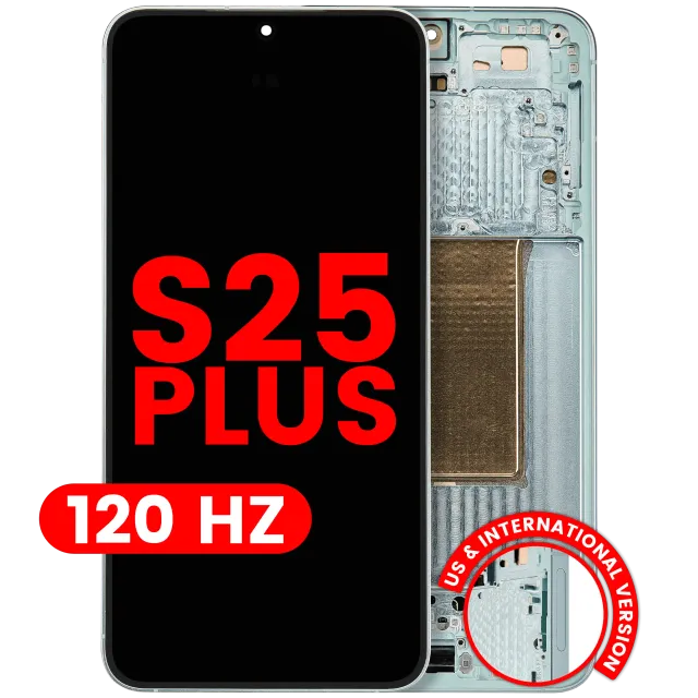 OLED displej s rámečkem pro Samsung Galaxy S25 Plus 5G (US & International Version) (Aftermarket Plus) (120 Hz) (Mint)