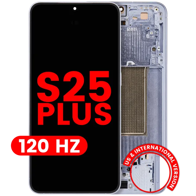 OLED displej s rámečkem pro Samsung Galaxy S25 Plus 5G (US & International Version) (Aftermarket Plus) (120 Hz) (Icy Blue)