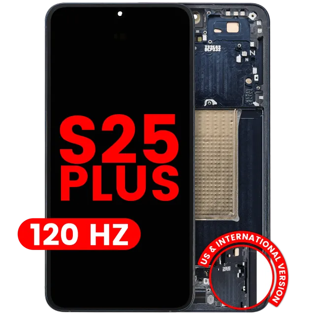 OLED displej s rámečkem pro Samsung Galaxy S25 Plus 5G (US & International Version) (Aftermarket Plus) (120 Hz) (Blue Black)
