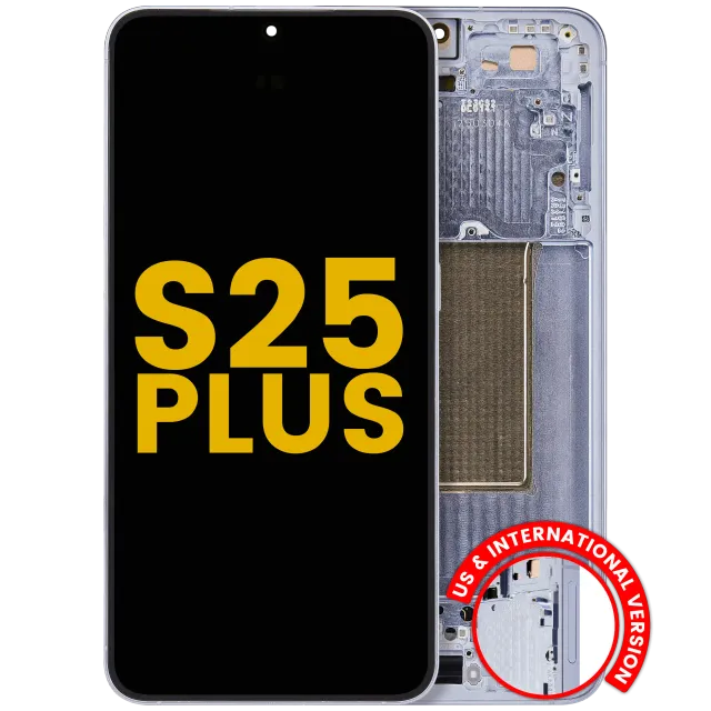 OLED displej s rámečkem pro Samsung Galaxy S25 Plus 5G (US & International Version) (repasovaný) (Icy Blue)