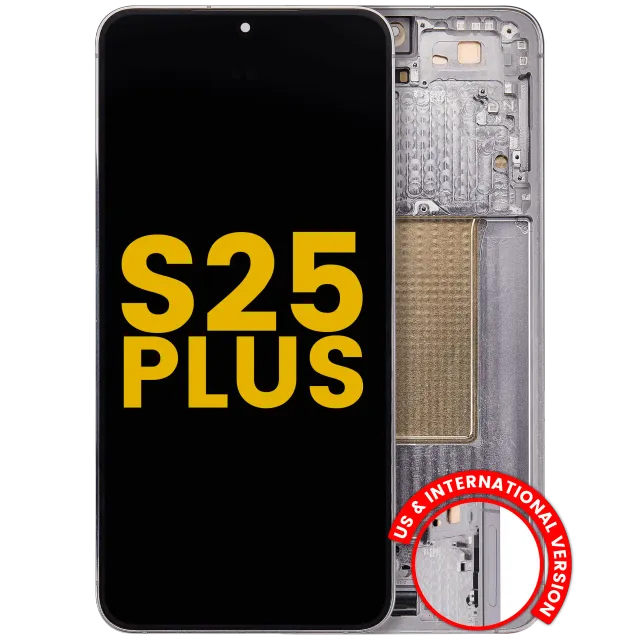 OLED displej s rámečkem pro Samsung Galaxy S25 Plus 5G (US & International Version) (repasovaný) (Silver Shadow)