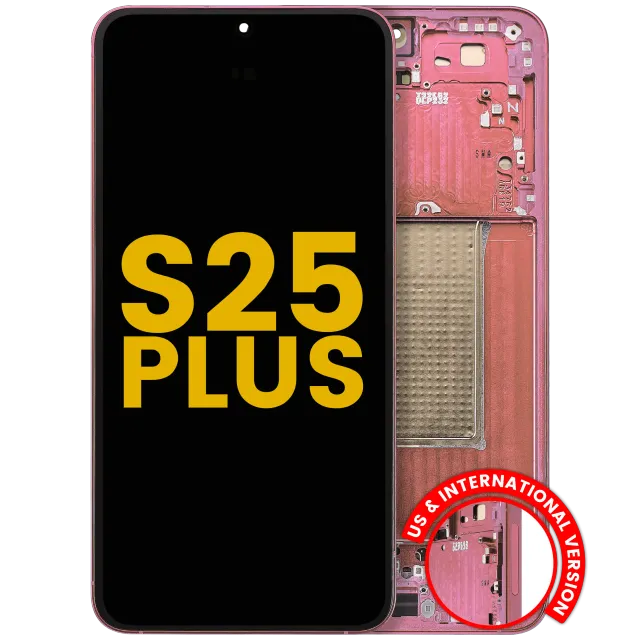 OLED displej s rámečkem pro Samsung Galaxy S25 Plus 5G (US & International Version) (repasovaný) (Coral Red)