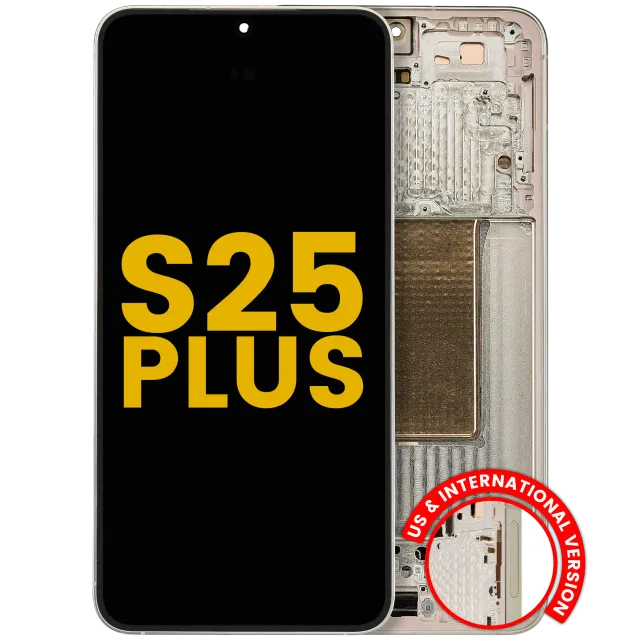 OLED displej s rámečkem pro Samsung Galaxy S25 Plus 5G (US & International Version) (repasovaný) (Pink Gold)