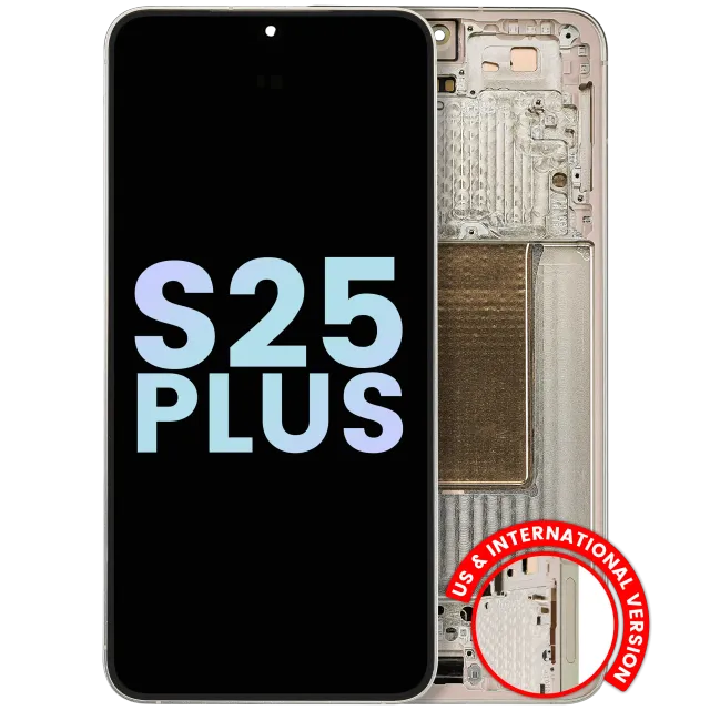 OLED displej s rámečkem pro Samsung Galaxy S25 Plus 5G (US & International Version) (Service Pack) (Pink Gold)
