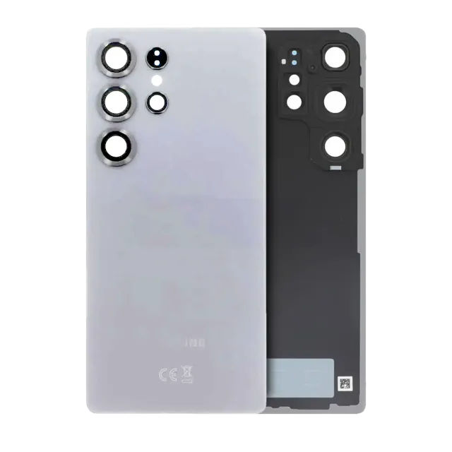 Zadní sklo se sklíčkem kamery pro Samsung Galaxy S25 Ultra 5G (Service Pack) (Titanium White Silver)