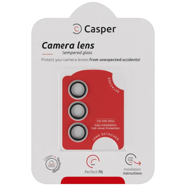 Ochrana objektivu Casper pro Samsung Galaxy S25 Ultra (Clear Rings)