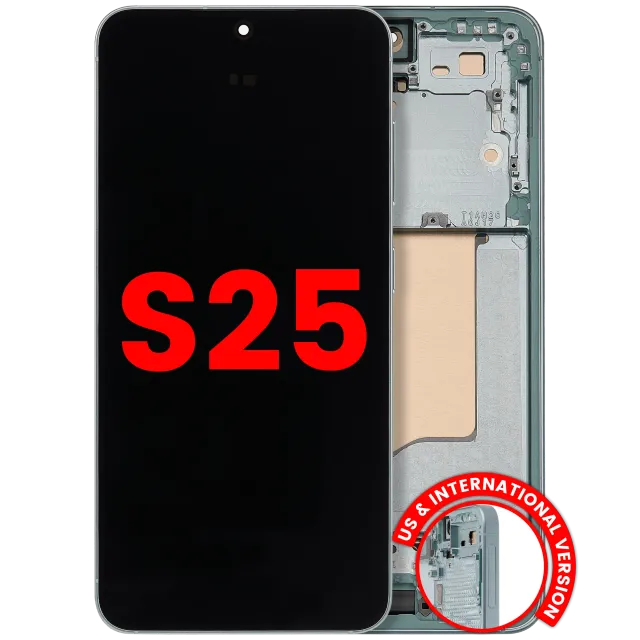 OLED displej s rámečkem pro Samsung Galaxy S25 5G (US & International) (Aftermarket Plus) (Mint)