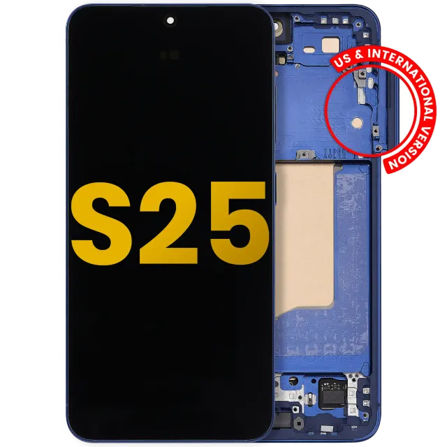 OLED displej s rámečkem pro Samsung Galaxy S25 5G (US & International) (repasovaný) (Navy)