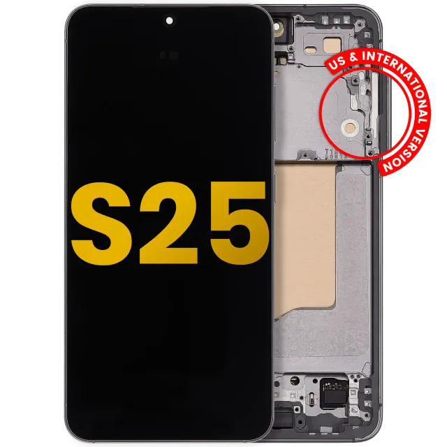 OLED displej s rámečkem pro Samsung Galaxy S25 5G (US & International) (repasovaný) (Silver Shadow)
