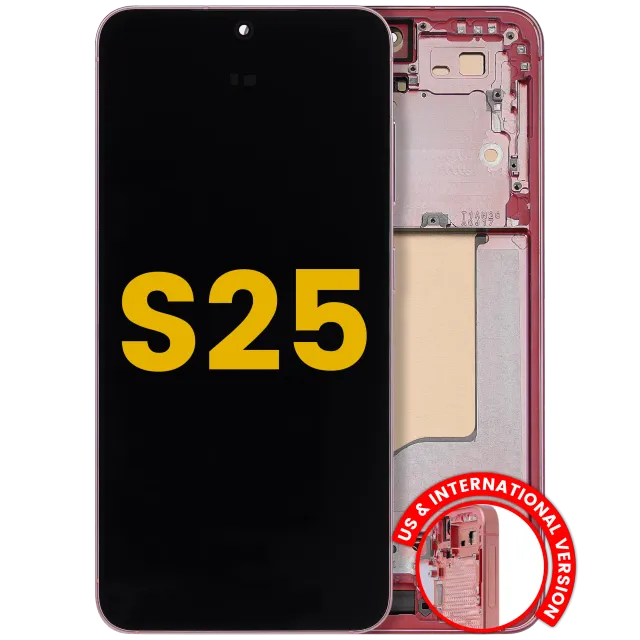OLED displej s rámečkem pro Samsung Galaxy S25 5G (US & International) (repasovaný) (Coral Red)