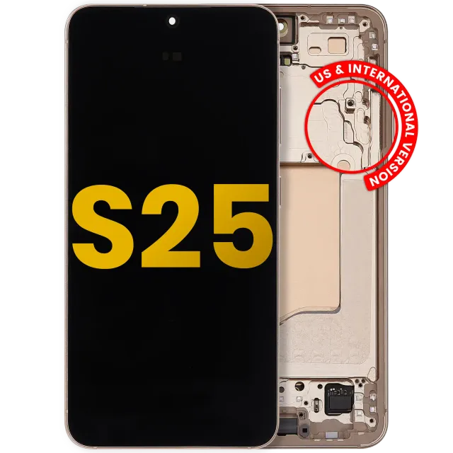 OLED displej s rámečkem pro Samsung Galaxy S25 5G (US & International) (repasovaný) (Pink Gold)