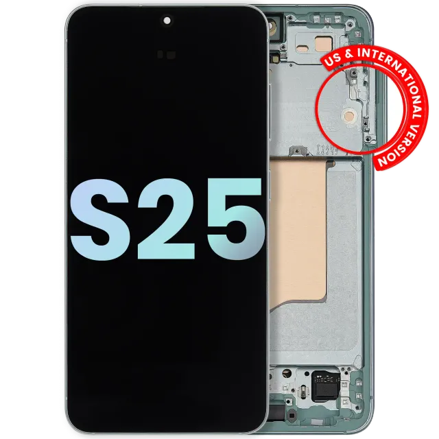 OLED displej s rámečkem pro Samsung Galaxy S25 5G (US & International) (Service Pack) (Mint)