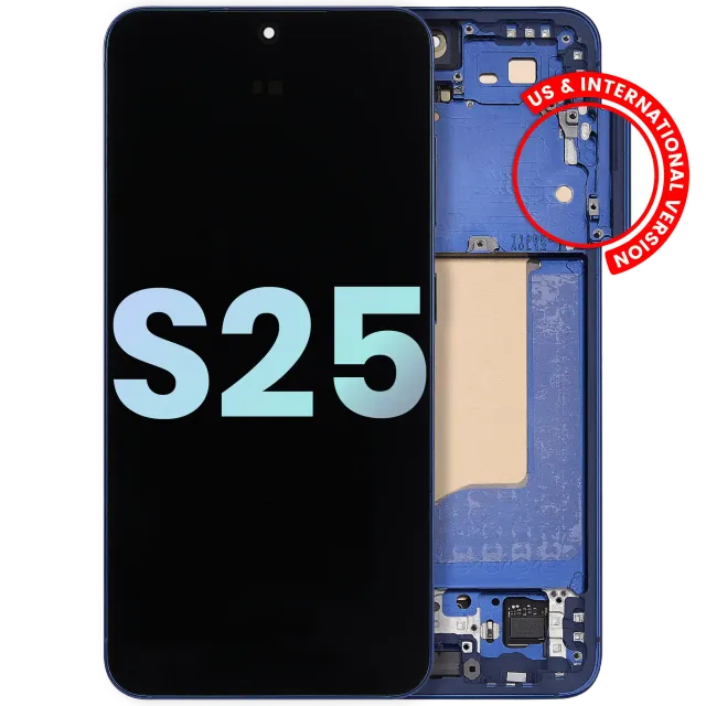 OLED displej s rámečkem pro Samsung Galaxy S25 5G (US & International) (Service Pack) (Navy)