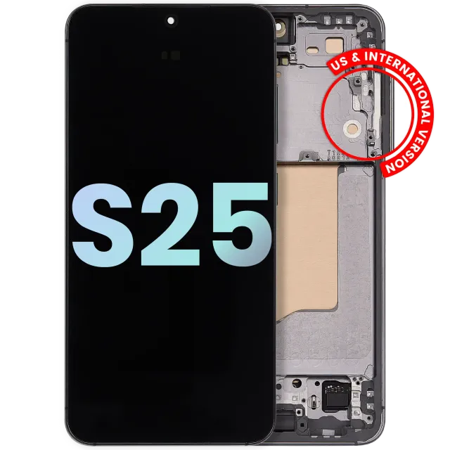 OLED displej s rámečkem pro Samsung Galaxy S25 5G (US & International) (Service Pack) (Silver Shadow)