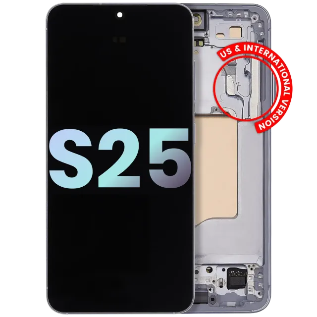 OLED displej s rámečkem pro Samsung Galaxy S25 5G (US & International) (Service Pack) (Ice Blue)