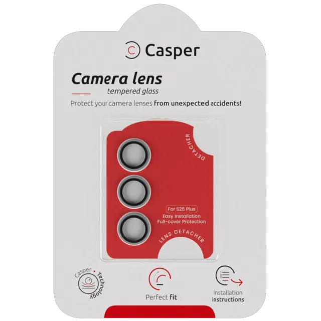 Ochrana objektivu Casper pro Samsung Galaxy S25 Plus (Clear Rings)
