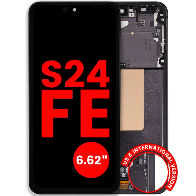 OLED displej s rámečkem pro Samsung Galaxy S24 FE 5G (6.62") (US & International Version) (Aftermarket Plus) (grafitová)