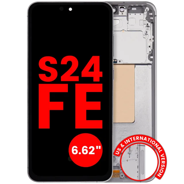 OLED displej s rámečkem pro Samsung Galaxy S24 FE 5G (6.62") (US & International Version) (Aftermarket Plus) (šedá)