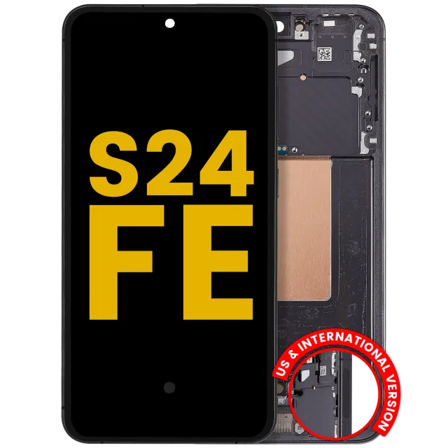 OLED displej s rámečkem pro Samsung Galaxy S24 FE 5G (US & International Version) (repasovaný) (grafitová)
