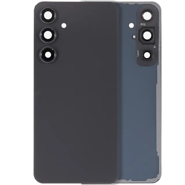 Zadní sklo se sklíčkem kamery pro Samsung Galaxy S24 FE (bez loga) (Aftermarket Plus) (grafitová)