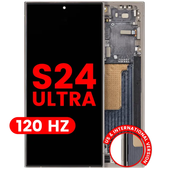 OLED displej s rámečkem pro Samsung Galaxy S24 Ultra (US & International Version) (Aftermarket Plus) (120 Hz) (šedý titan)