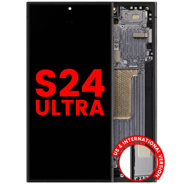OLED displej s rámečkem pro Samsung Galaxy S24 Ultra (US & International Version) (Aftermarket Plus) (černý titan)
