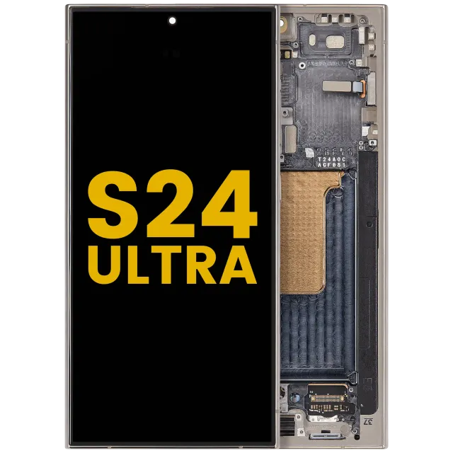OLED displej s rámečkem pro Samsung Galaxy S24 Ultra (repasovaný) (šedý titan)