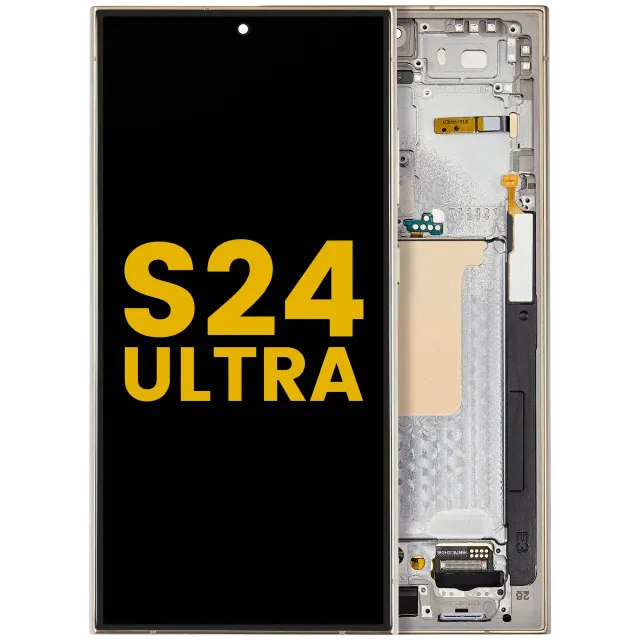OLED displej s rámečkem pro Samsung Galaxy S24 Ultra (repasovaný) (žlutý titan)