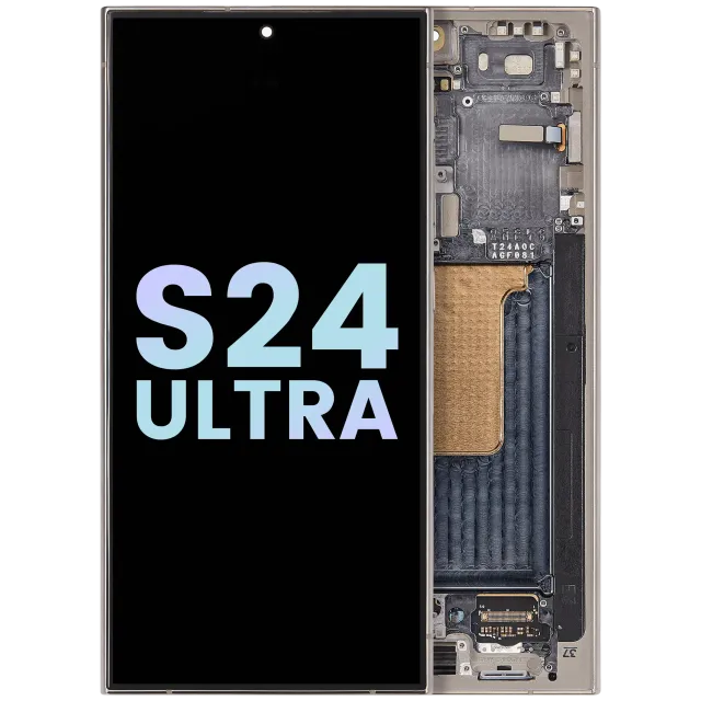 OLED displej s rámečkem pro Samsung Galaxy S24 Ultra (Service Pack) (šedý titan)