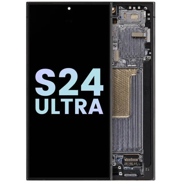 OLED displej s rámečkem pro Samsung Galaxy S24 Ultra (Service Pack) (černý titan)