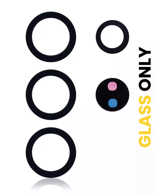 Sklíčko zadní kamery (jen sklo) s lepením pro Samsung Galaxy S24 Ultra 5G (sada 4 ks) (všechny barvy)