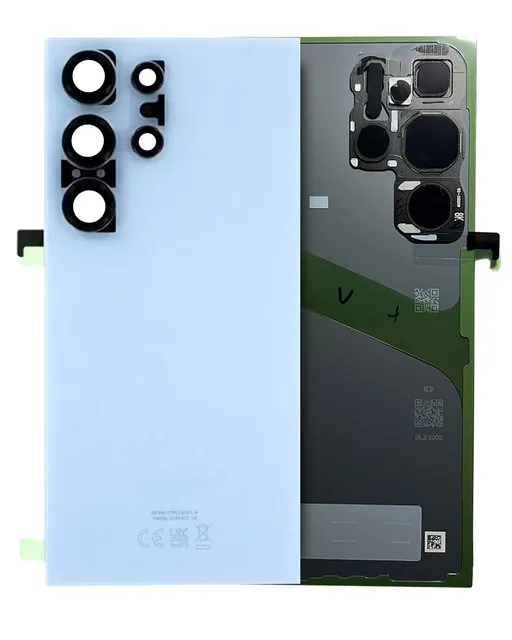 Zadní sklo se sklíčkem kamery pro Samsung Galaxy S24 Ultra (Service Pack) (modrý titan)