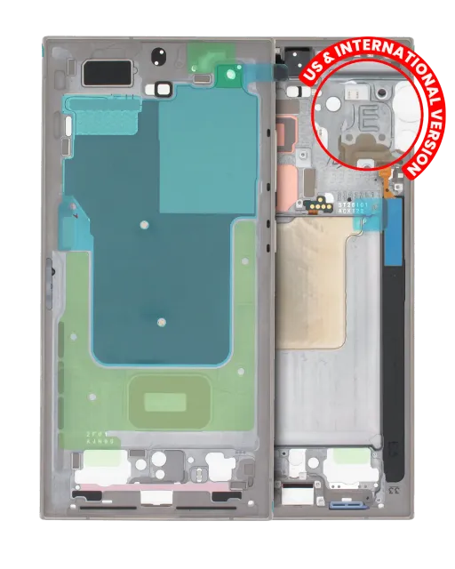 Střední rám (housing) pro Samsung Galaxy S24 Ultra 5G (US & International Version) (šedý titan)