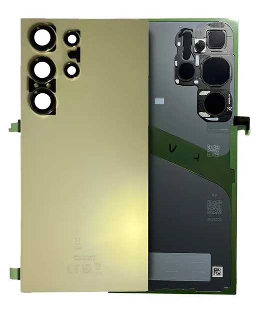 Zadní sklo se sklíčkem kamery pro Samsung Galaxy S24 Ultra (Service Pack) (žlutý titan)