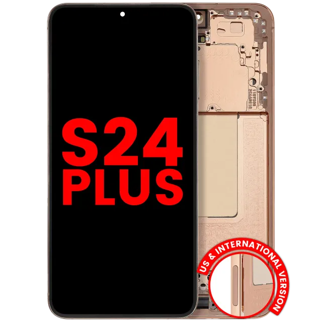 OLED displej s rámečkem pro Samsung Galaxy S24 Plus 5G (US & International Version) (Aftermarket Plus) (Sandstone Orange)