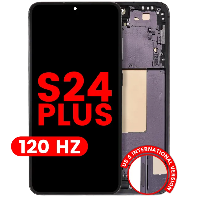 OLED displej s rámečkem pro Samsung Galaxy S24 Plus 5G (US & International Version) (Aftermarket Plus) (120 Hz) (Onyx Black)