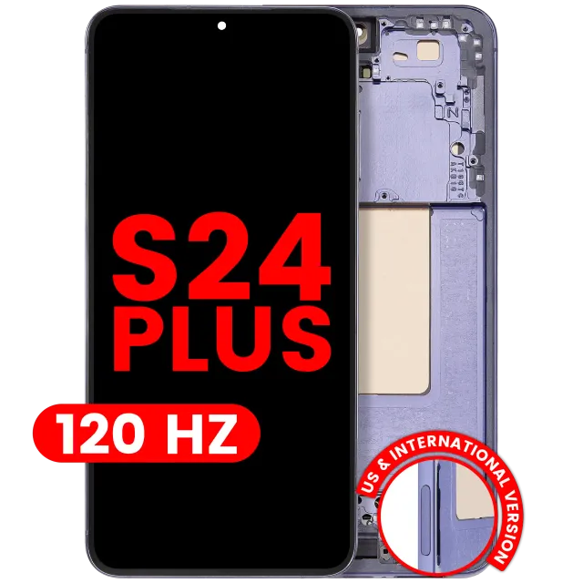 OLED displej s rámečkem pro Samsung Galaxy S24 Plus 5G (US & International Version) (Aftermarket Plus) (120 Hz) (Cobalt Violet)