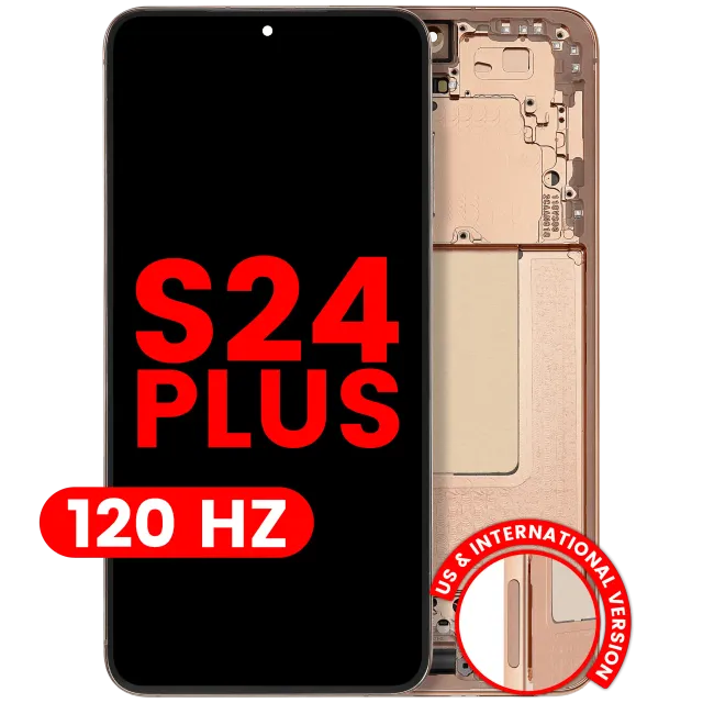 OLED displej s rámečkem pro Samsung Galaxy S24 Plus 5G (US & International Version) (Aftermarket Plus) (120 Hz) (Sandstone Orange)