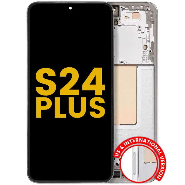 OLED displej s rámečkem pro Samsung Galaxy S24 Plus 5G (US & International Version) (repasovaný) (Marble Grey)