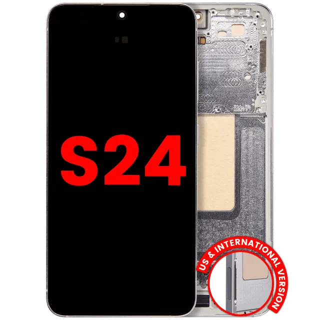 OLED displej s rámečkem pro Samsung Galaxy S24 5G (US & International Version) (Aftermarket Plus) (Marble Grey)